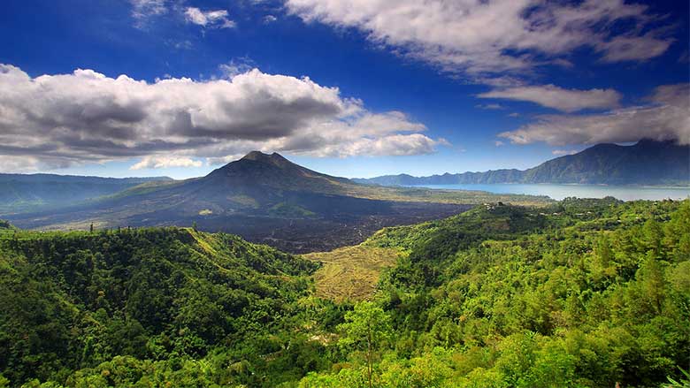 See magnificent Batur volcano